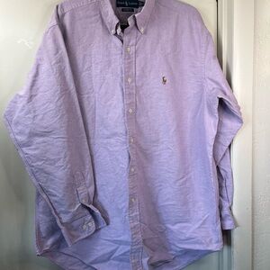 Ralph Lauren Men's Lavender Casual Shirt